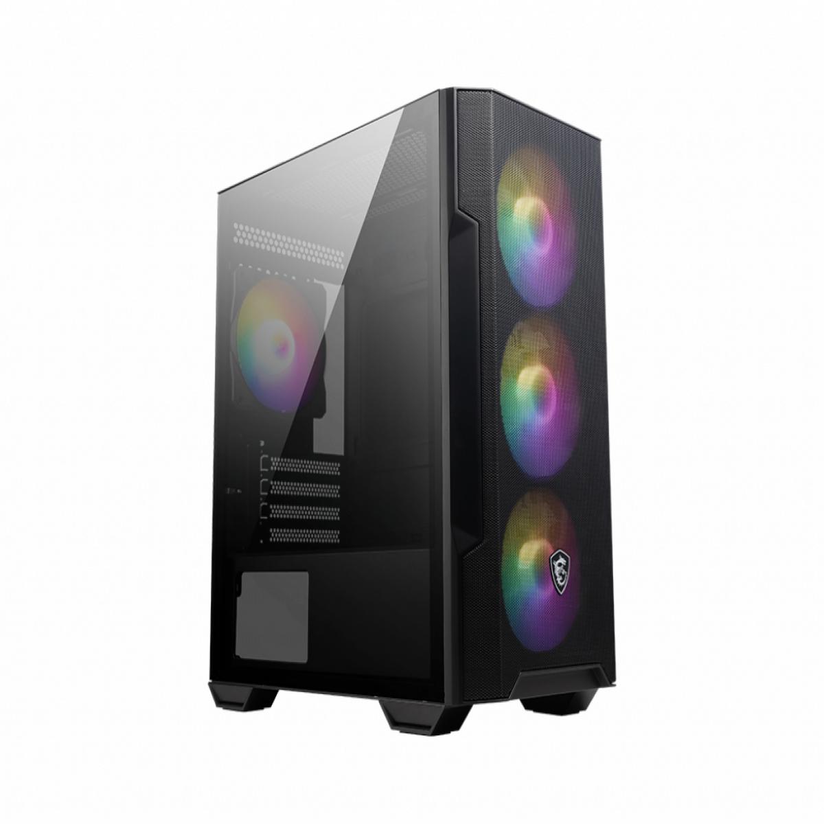 MSI MAG Forge M100R Midi Tower Black, Transparent
