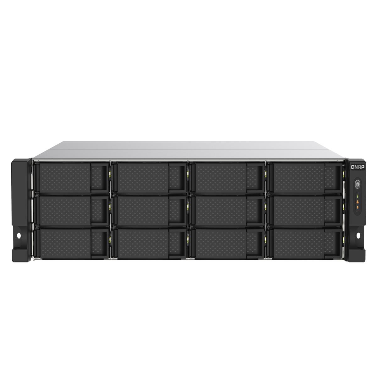 QNAP TS-1273AU-RP-8G NAS Rack (2U) Ryzen Embedded V1500B 8 GB DDR4 72 TB HDD QNAP Turbo System Black, Grey