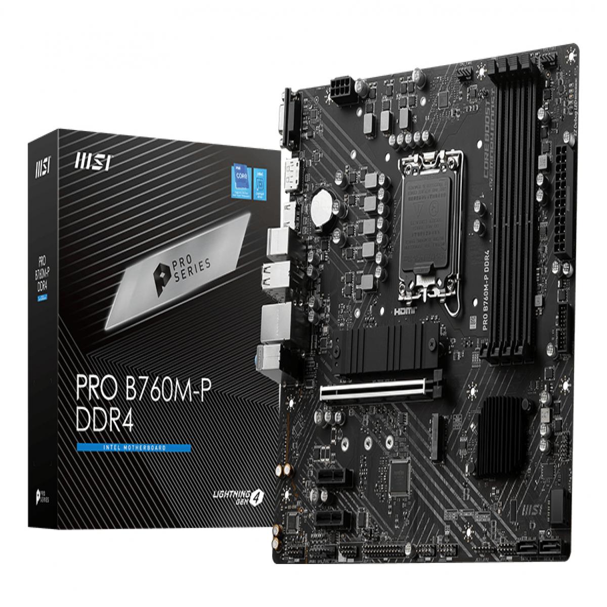 MSI PRO B760M-P DDR4 motherboard Intel B760 LGA 1700 micro ATX