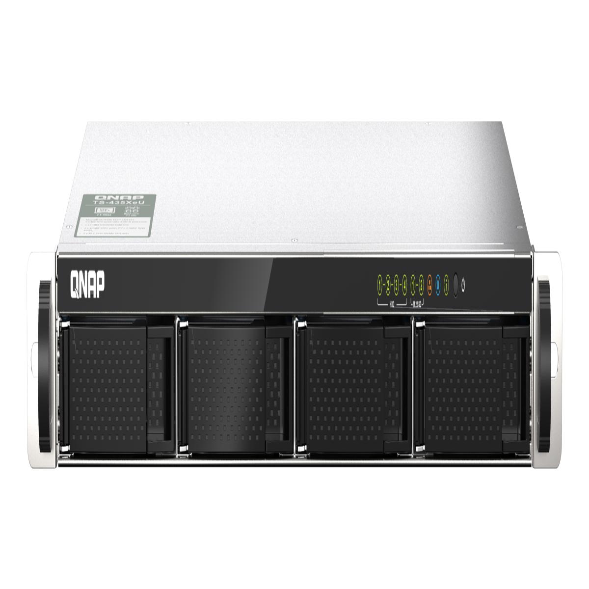 QNAP TS-435XeU NAS Rack (1U) Marvell CN9131 4 GB DDR4 24 TB HDD QNAP QTS Black, Grey