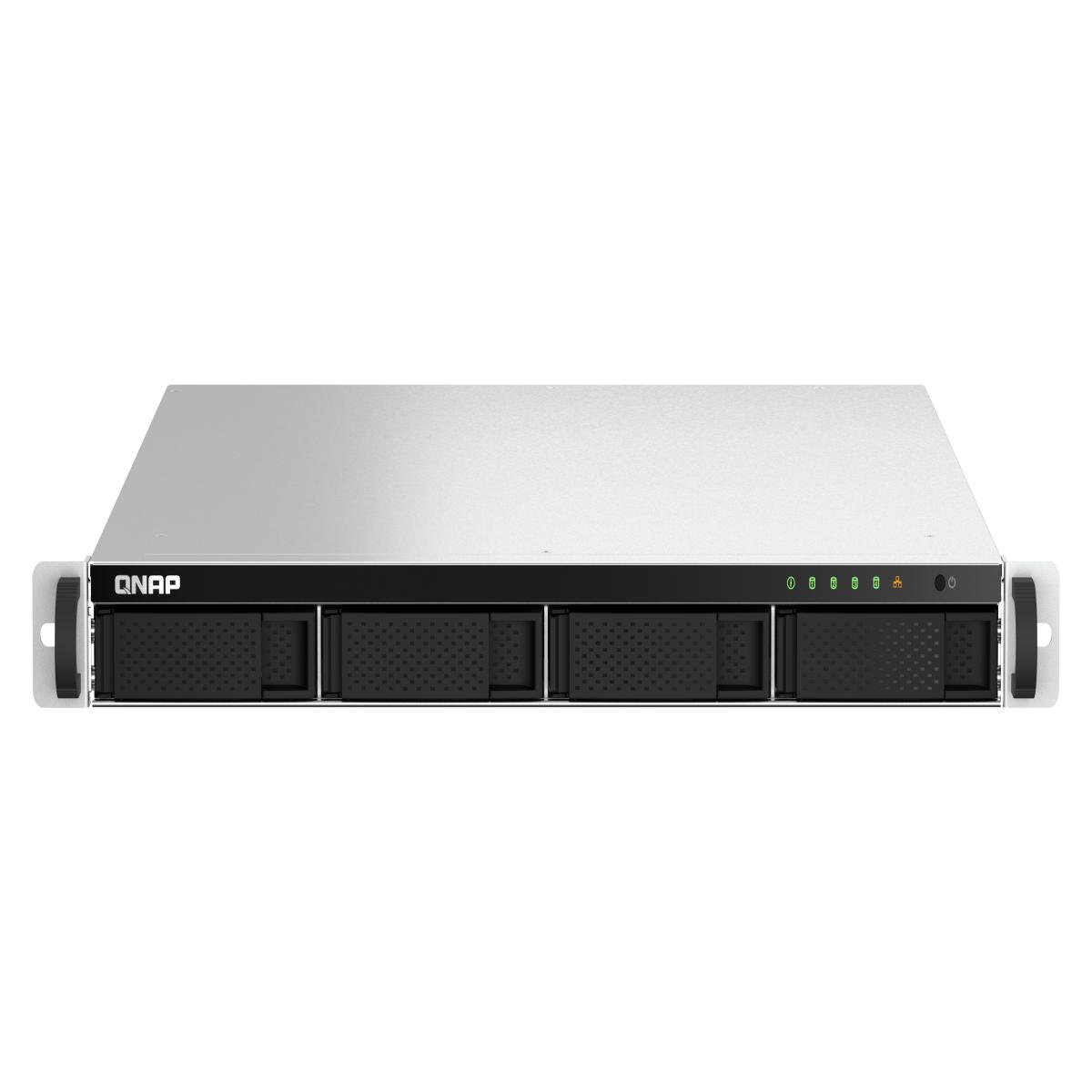 QNAP TS-464U-RP NAS Rack (1U) Intel® Celeron® N5095 8 GB DDR4 0 TB QNAP Turbo System Aluminium, Black