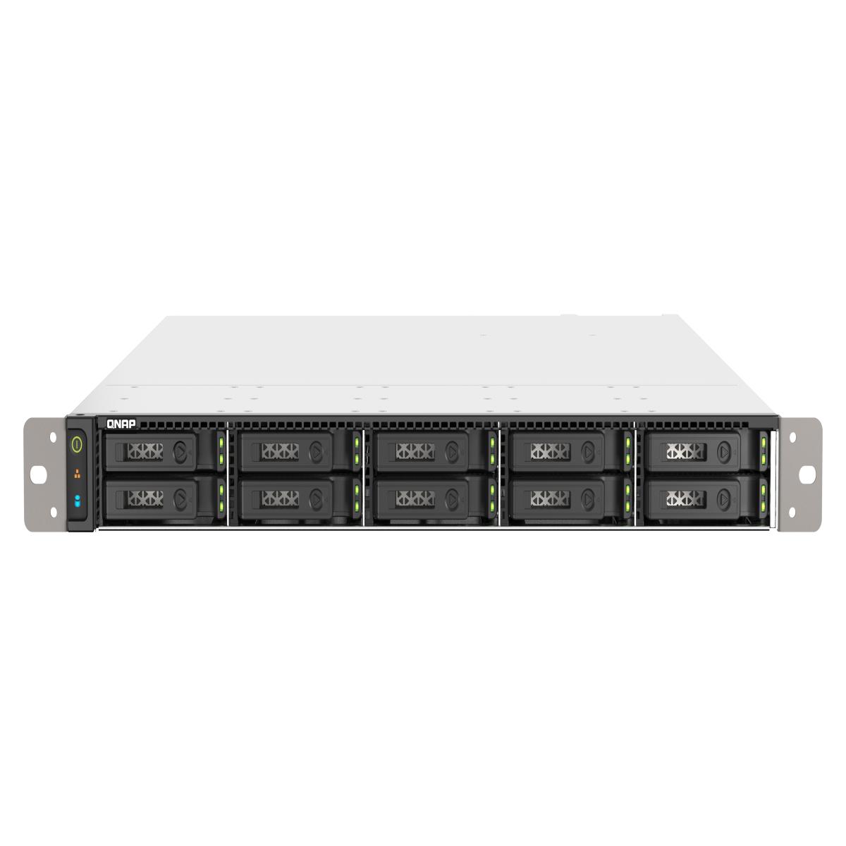 QNAP TS-h1090FU NAS Rack (1U) EPYC 7232P 64 GB DDR4 0 TB QuTS hero Black, Grey