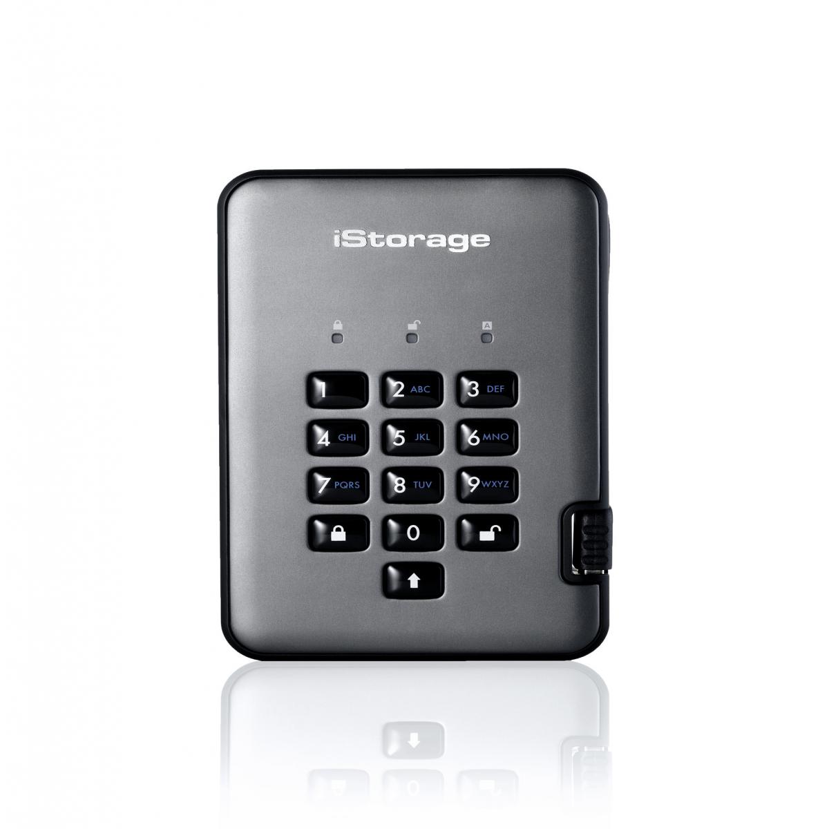iStorage diskAshur PRO² HDD 2TB | Secure Portable Hard Drive |FIPS 140-2 Level 3 certified | AES-XTS 256-bit Hardware Encryption | PIN protected | OS & Platform Independent |GDPR, TAA Compliant|Brute force hack defence | Dust/Water Resistant