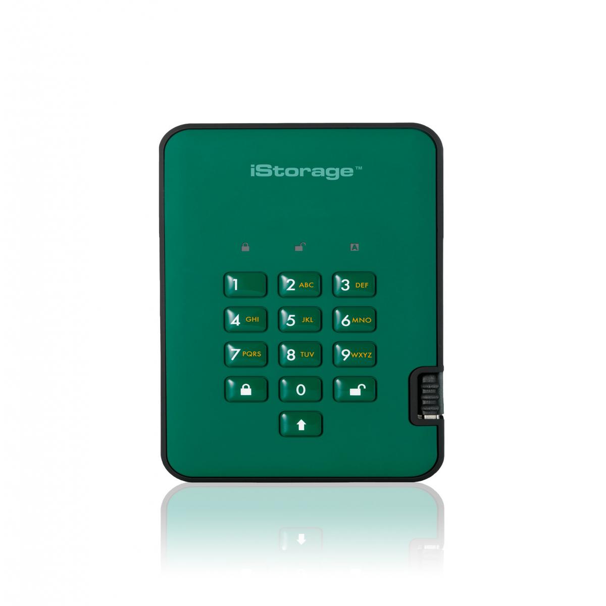 iStorage diskAshur² SSD 8TB Green | Secure Portable Solid State Drive |AES-XTS 256-bit Hardware Encryption | PIN protected | OS & Platform Independent | TAA Compliant |Brute force hack defence | Dust/Water Resistant
