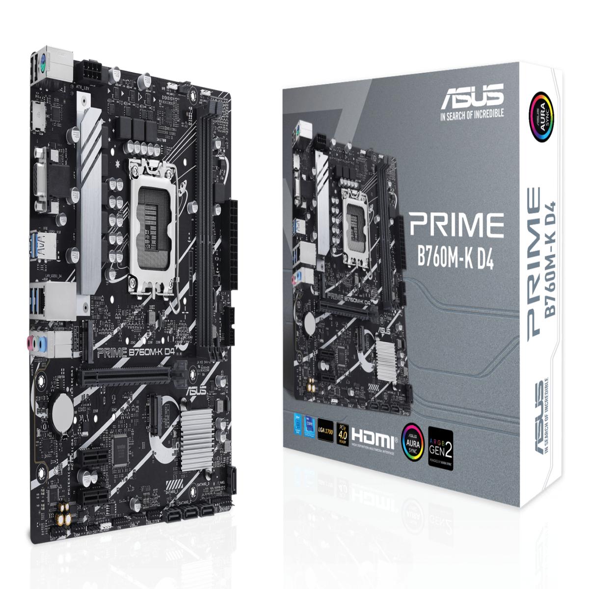 ASUS PRIME B760M-K D4 Intel B760 LGA 1700 micro ATX