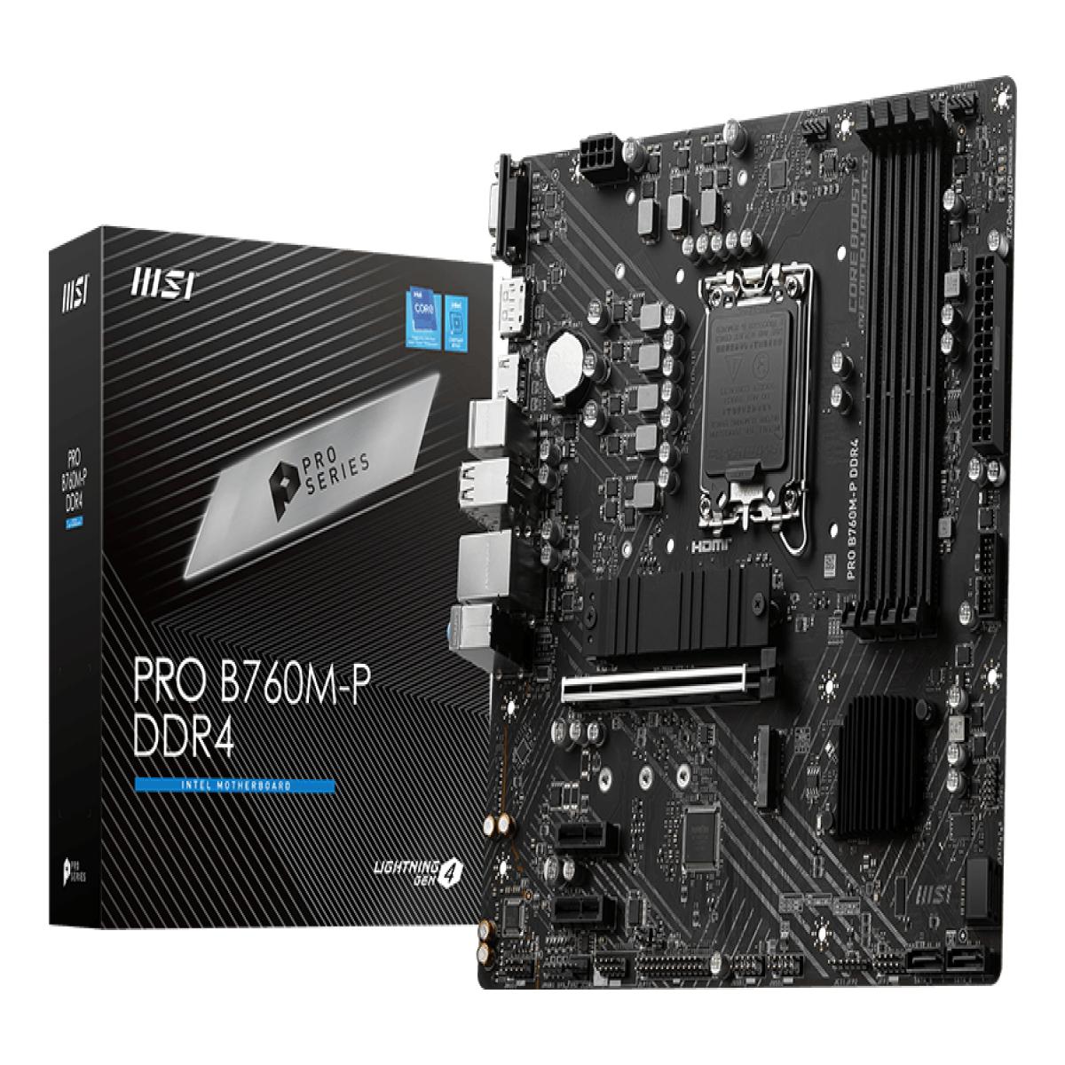MSI PRO B760M-P DDR4 motherboard Intel B760 LGA 1700 micro ATX