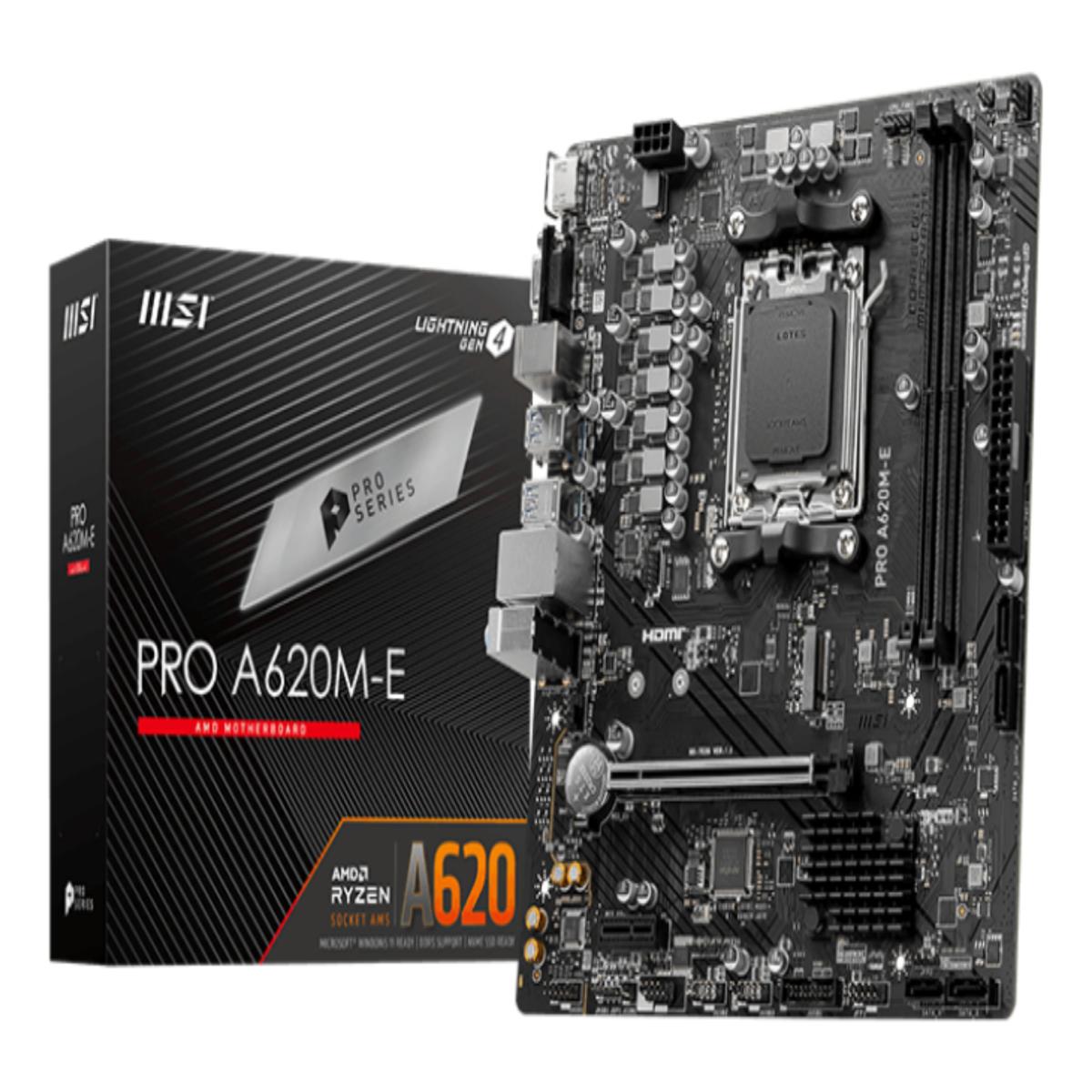 MSI PRO A620M-E motherboard AMD A620 Socket AM5 micro ATX