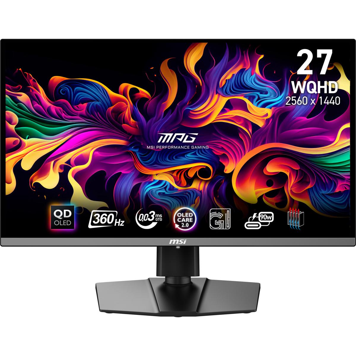 MSI MPG 271QRX QD-OLED computer monitor 67.3 cm (26.5") 2560 x 1440 pixels Wide Quad HD Black