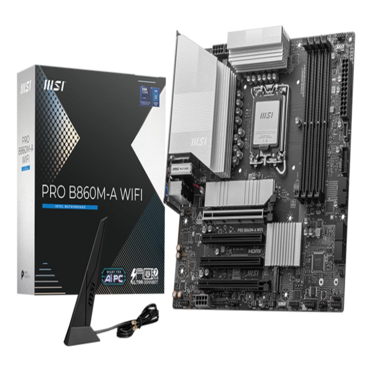 MSI PRO B860M-A WIFI motherboard Intel B860 LGA 1851 (Socket V1) micro ATX