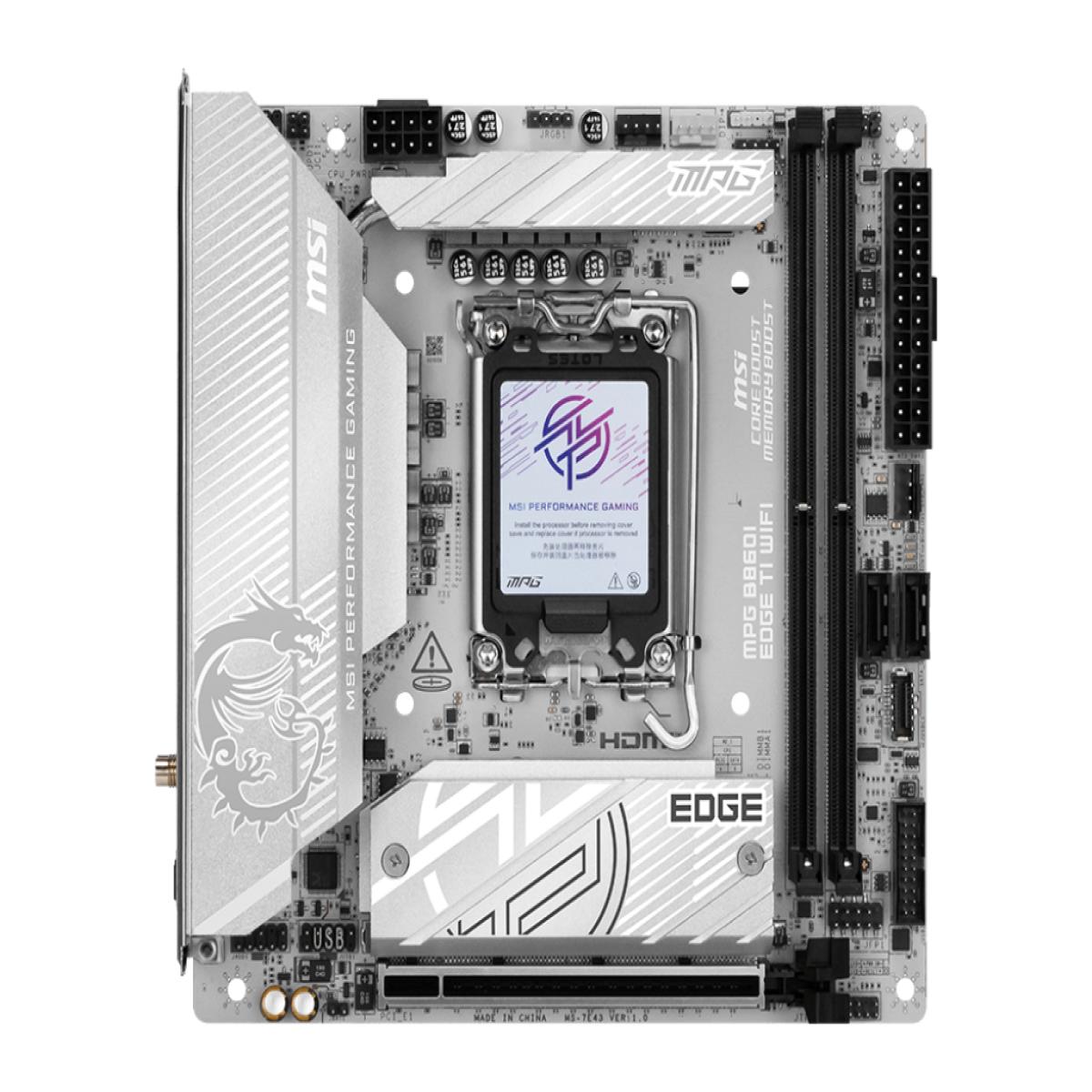 MSI MPG B860I EDGE TI WIFI motherboard Intel B860 LGA 1851 (Socket V1) mini ITX