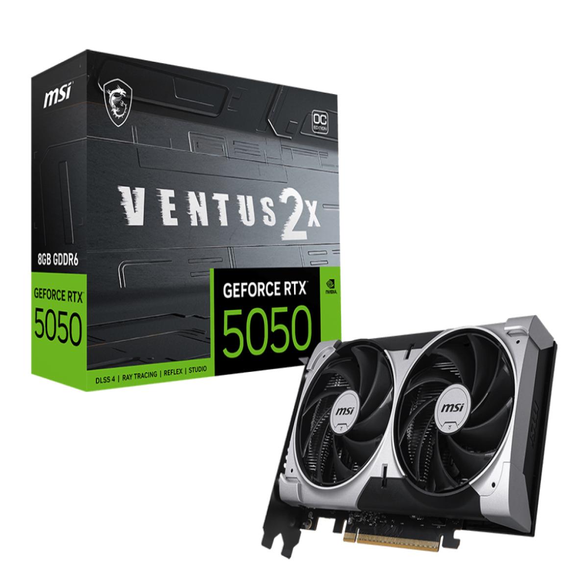 MSI GEFORCE RTX 5050 8G VENTUS 2X OC graphics card NVIDIA 8 GB GDDR6