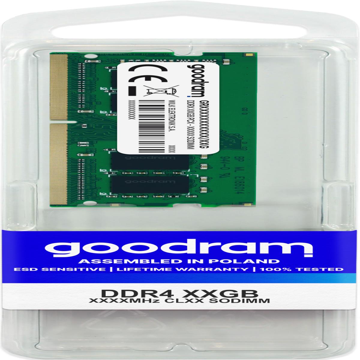 Goodram GR3200S464L22S/8G memory module 8 GB 1 x 8 GB DDR4 260-pin SO-DIMM
