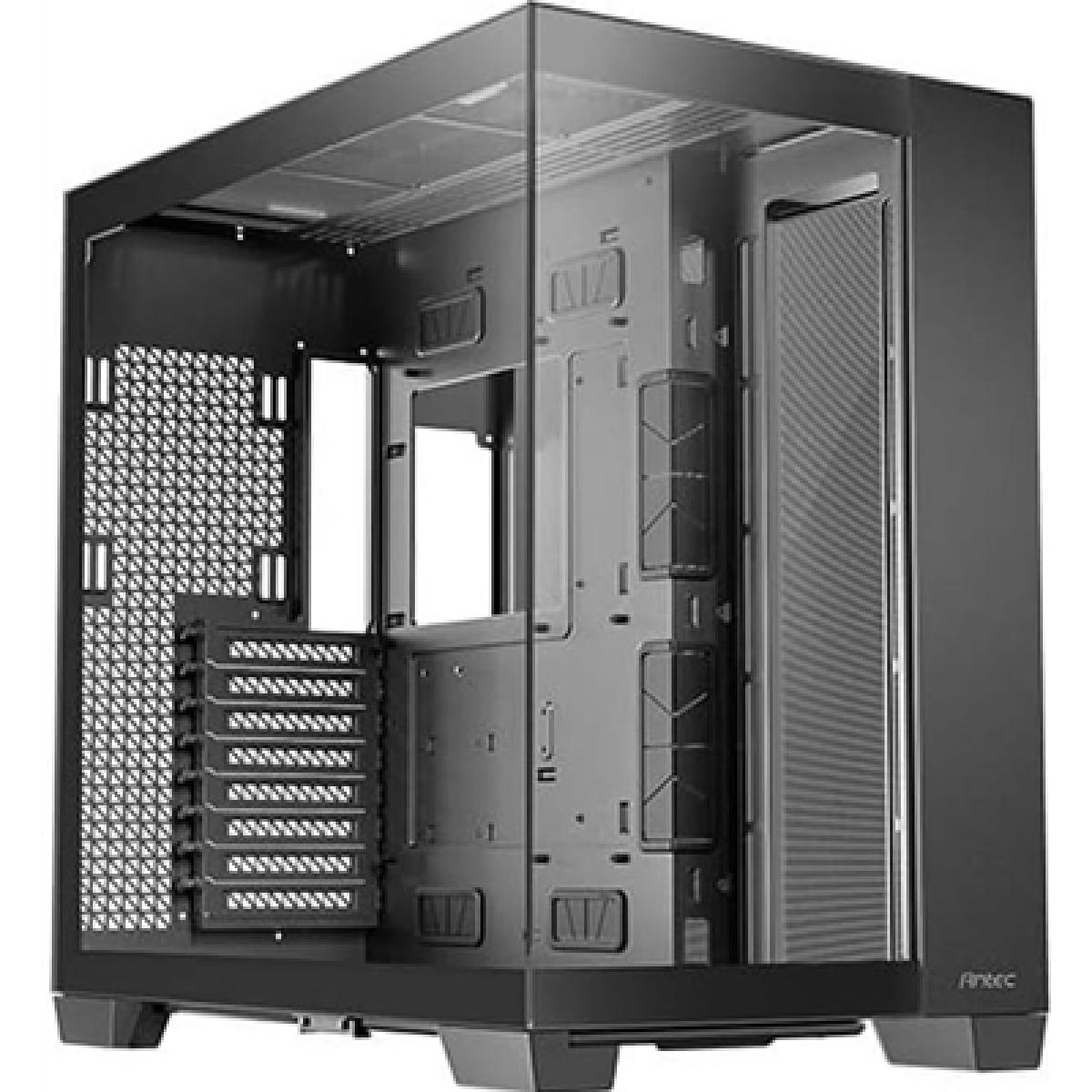 ANTEC Constellation C8 Dual Chamber Case, Gaming, Black, Full Tower, 2 x USB 3.0 / 1 x USB Type-C, Seamless Left and Front Tempered Glass Side Panel, E-ATX, ATX, Micro ATX, ITX