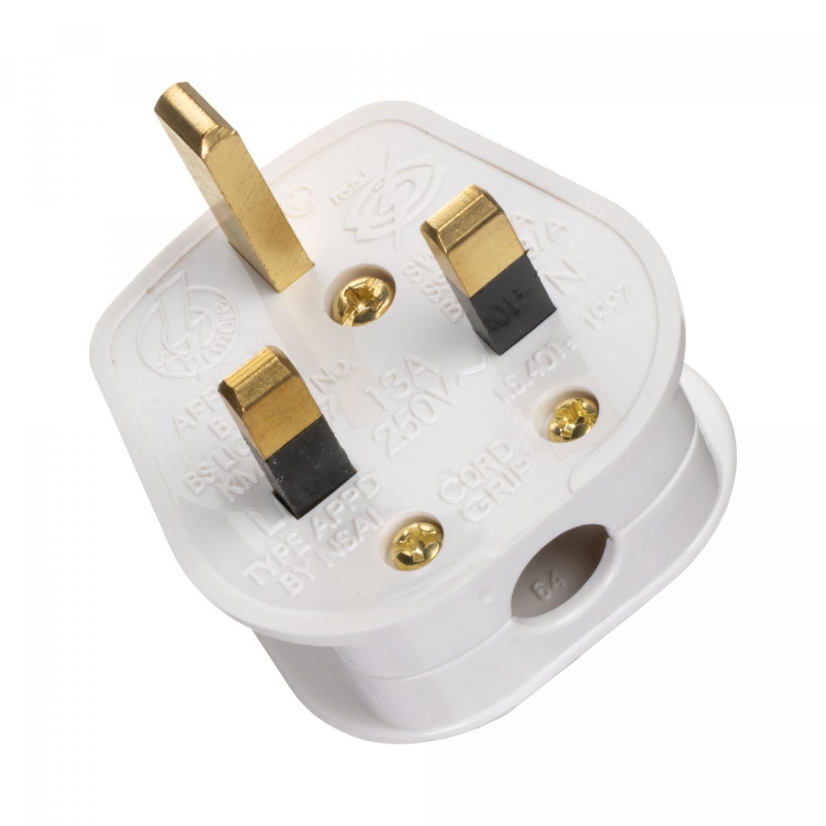 UK MAINS PLUG 13A Wh BS1363