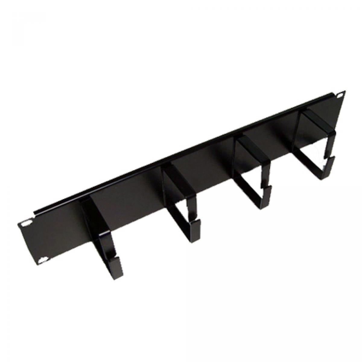 CNL 2u 4 Ring Cable Tidy 65mm Bk