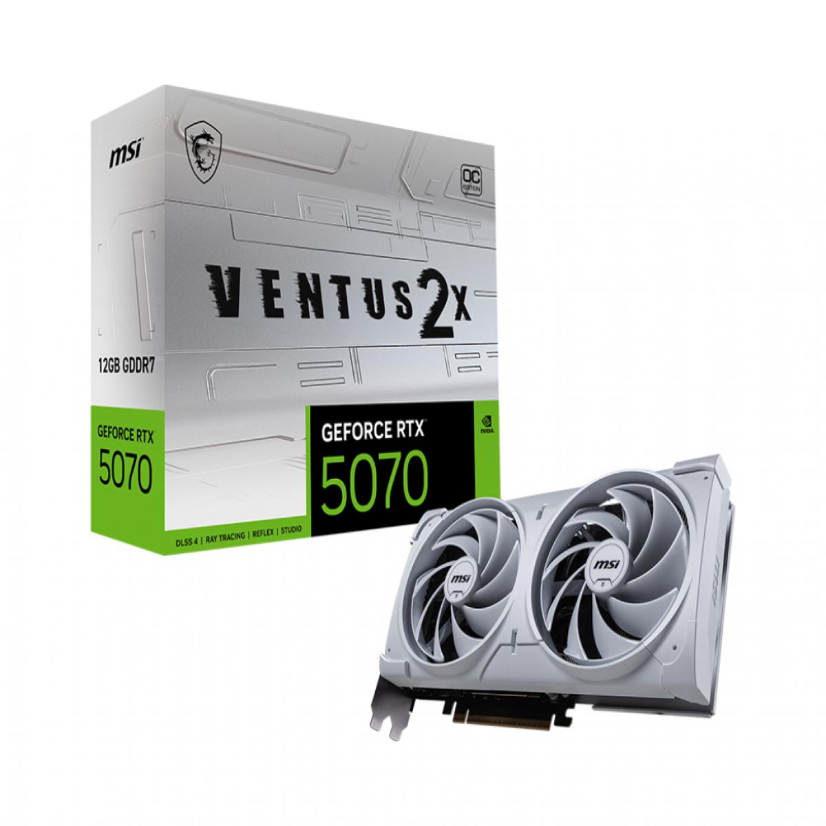 MSI GeForce RTX5070 VENTUS 2X OC White NVIDIA GeForce RTX 5070 12 GB GDDR7