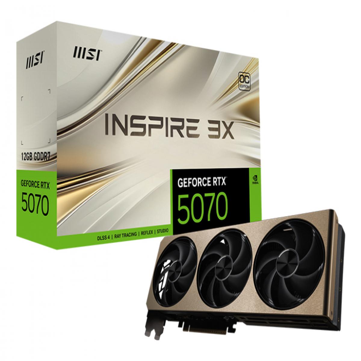 MSI GeForce RTX 5070 12G INSPIRE 3X OC NVIDIA 12 GB GDDR7