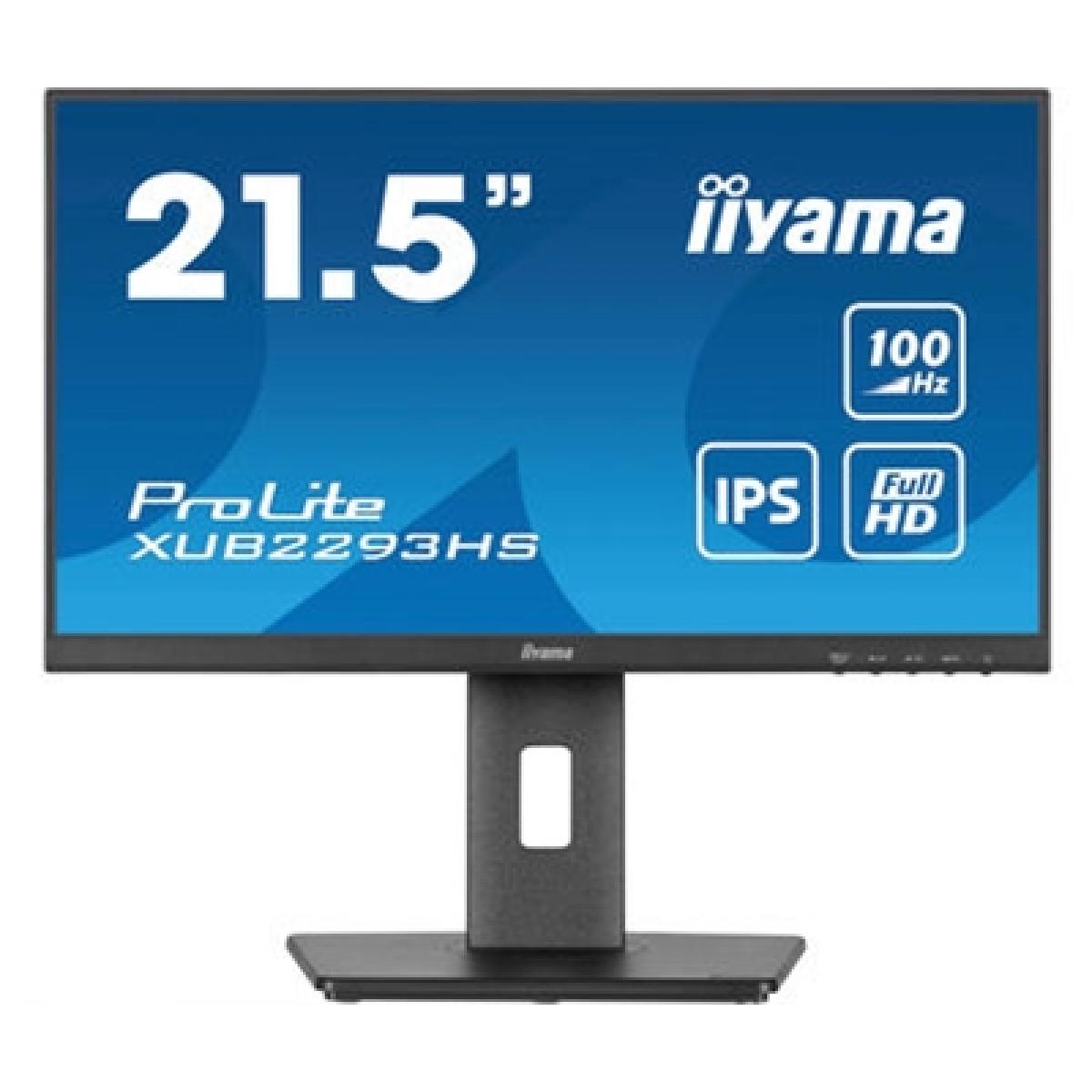 iiyama ProLite XUB2293HS-B6 computer monitor 54.6 cm (21.5") 1920 x 1080 pixels Full HD LED Black
