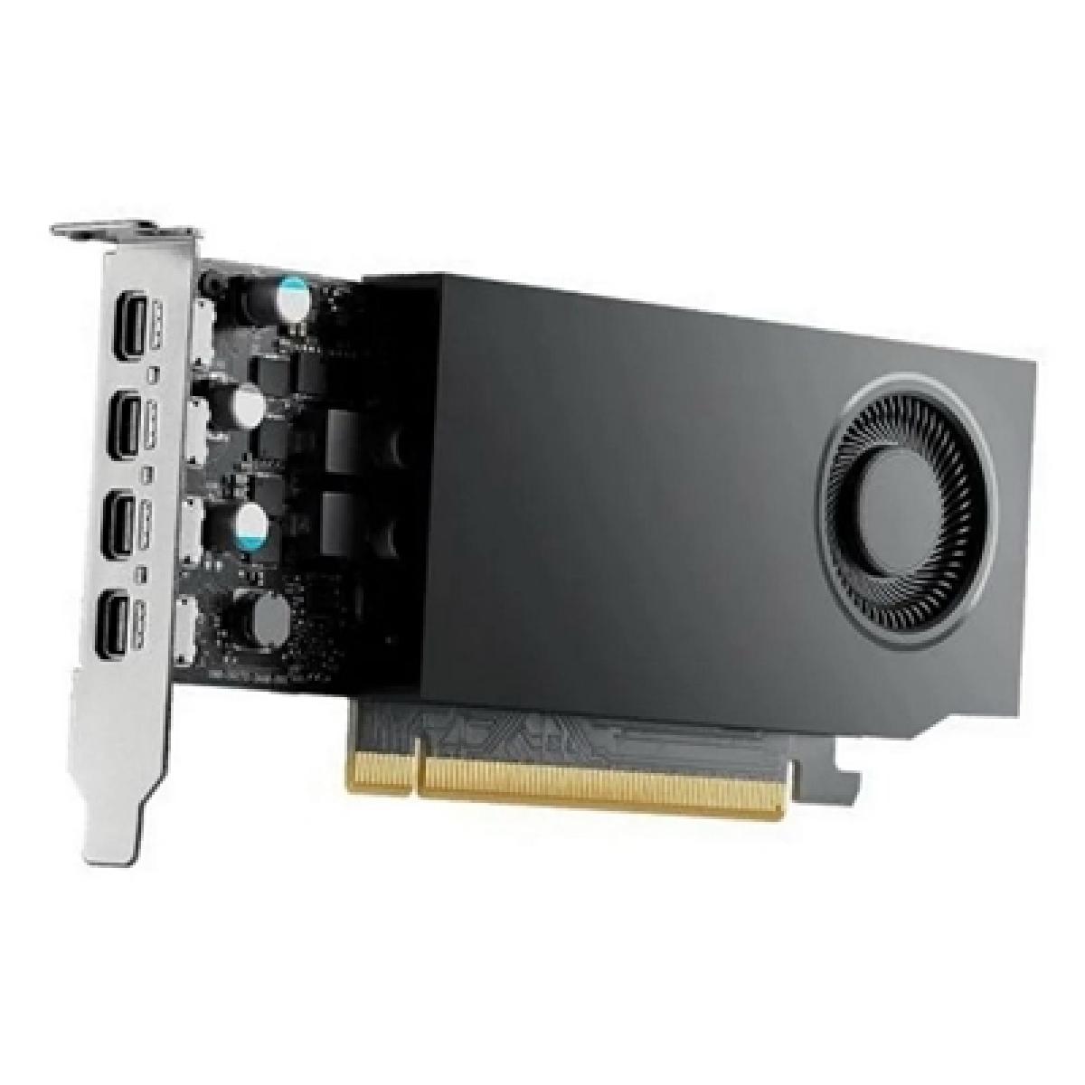 NVIDIA RTX A400 Ampere 4GB Professional Graphics Card, 768 CUDA Cores, 24 Tensor, 6 RT, Single Fan, 4x Mini DisplayPort - OEM