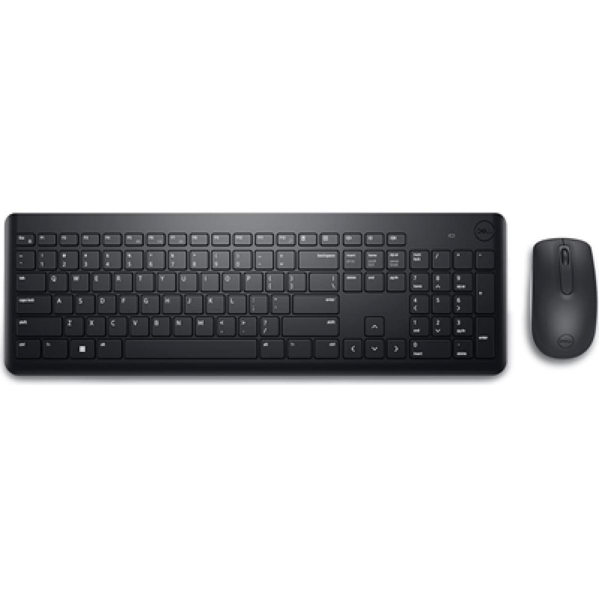 Dell KM3322W-R Wireless Keyboard and Mouse Set for Windows, 2.4GHz Wireless, QWERTY UK English Layout, Black
