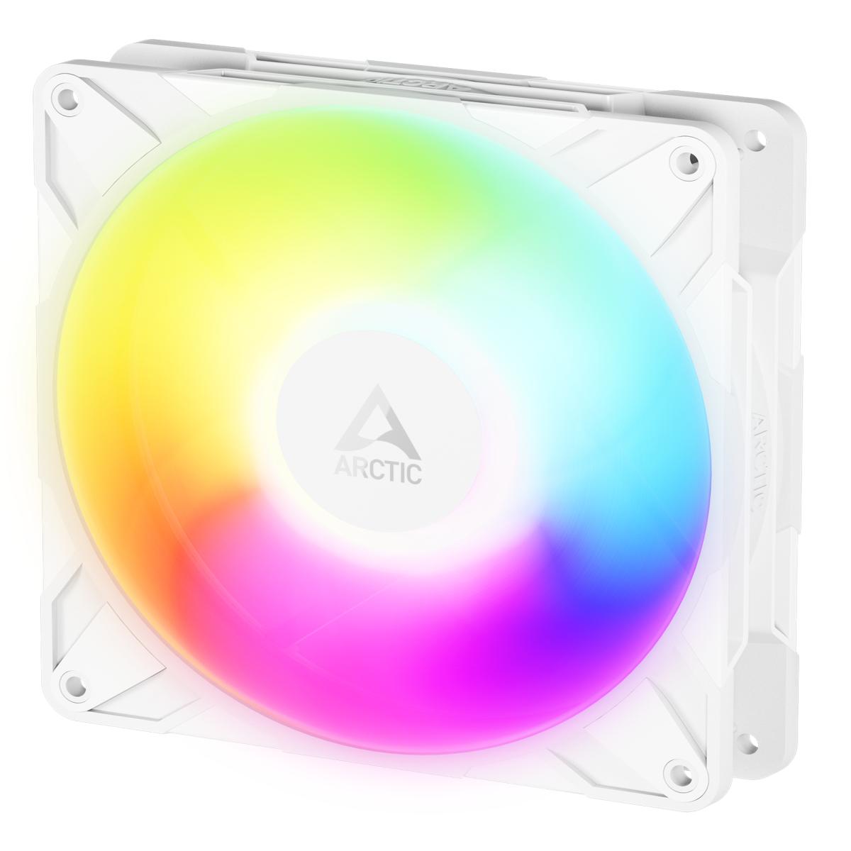 ARCTIC Freezer P14 Pro Reverse A-RGB (White) - 140 mm A-RGB PWM Fan with Cable Splitter