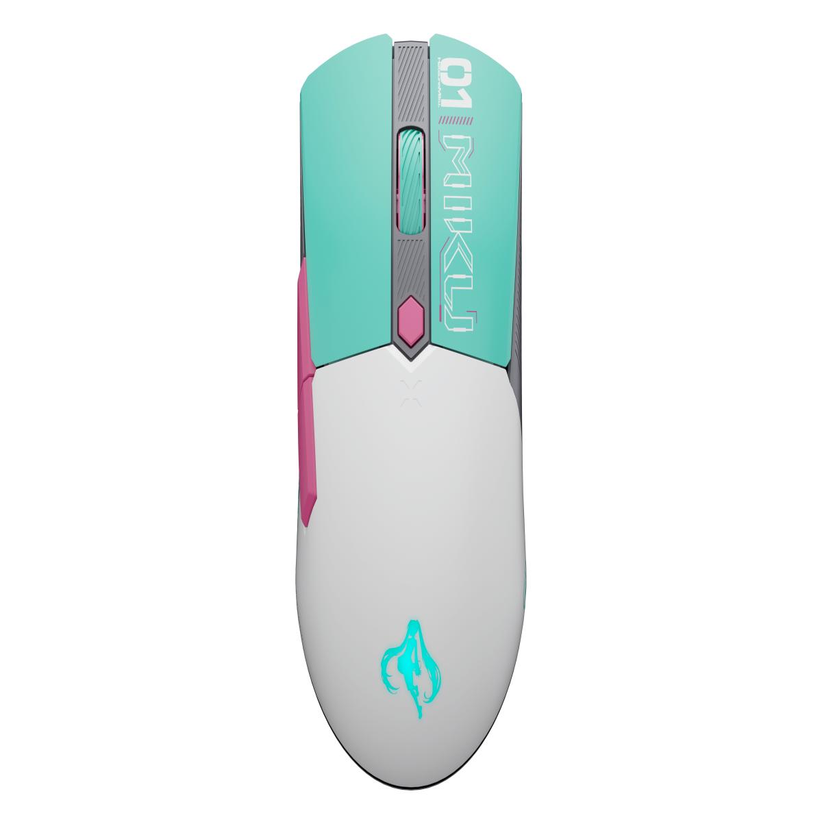 ASUS TUF Gaming Mini Wireless Hatsune Miku Edition mouse Right-hand RF Wireless + Bluetooth + USB Type-A Optical 1200 DPI