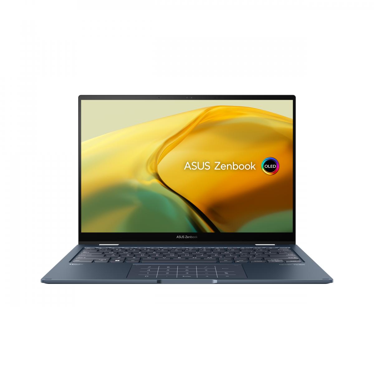 ASUS Zenbook 14 Flip OLED UP3404VA-KN057W Intel® Core™ i7 i7-1360P Hybrid (2-in-1) 35.6 cm (14") Touchscreen 2.8K 16 GB LPDDR5-SDRAM 1 TB SSD Wi-Fi 6E (802.11ax) Windows 11 Home Blue