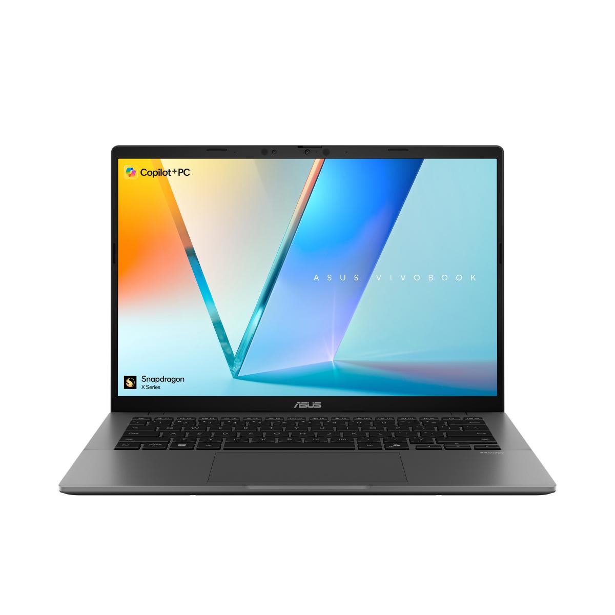 ASUS Vivobook S14 S3407QA-KP003W Copilot+ PC Qualcomm Snapdragon X1-26-100 Laptop 35.6 cm (14") WQXGA 16 GB LPDDR5x-SDRAM 512 GB SSD Wi-Fi 6E (802.11ax) Windows 11 Home Grey