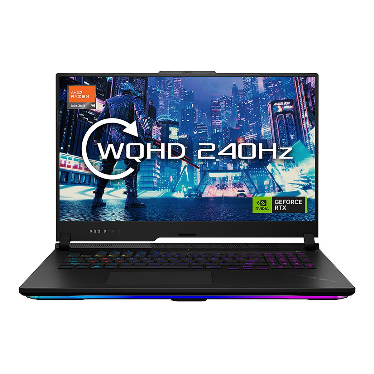 ASUS ROG Strix SCAR 17 G733PZ-LL002W AMD Ryzen™ 9 7945HX Laptop 43.9 cm (17.3") Wide Quad HD 32 GB DDR5-SDRAM 1 TB SSD NVIDIA GeForce RTX 4080 Wi-Fi 6E (802.11ax) Windows 11 Home Black