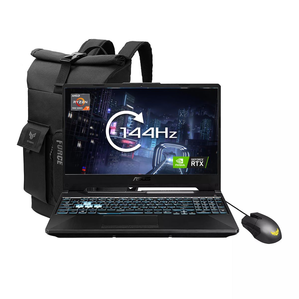 ASUS TUF Gaming A15 FA506NCR-HN073W AMD Ryzen™ 7 7435HS Laptop 39.6 cm (15.6") Full HD 16 GB DDR5-SDRAM 512 GB SSD NVIDIA GeForce RTX 3050 Wi-Fi 6 (802.11ax) Windows 11 Home Black