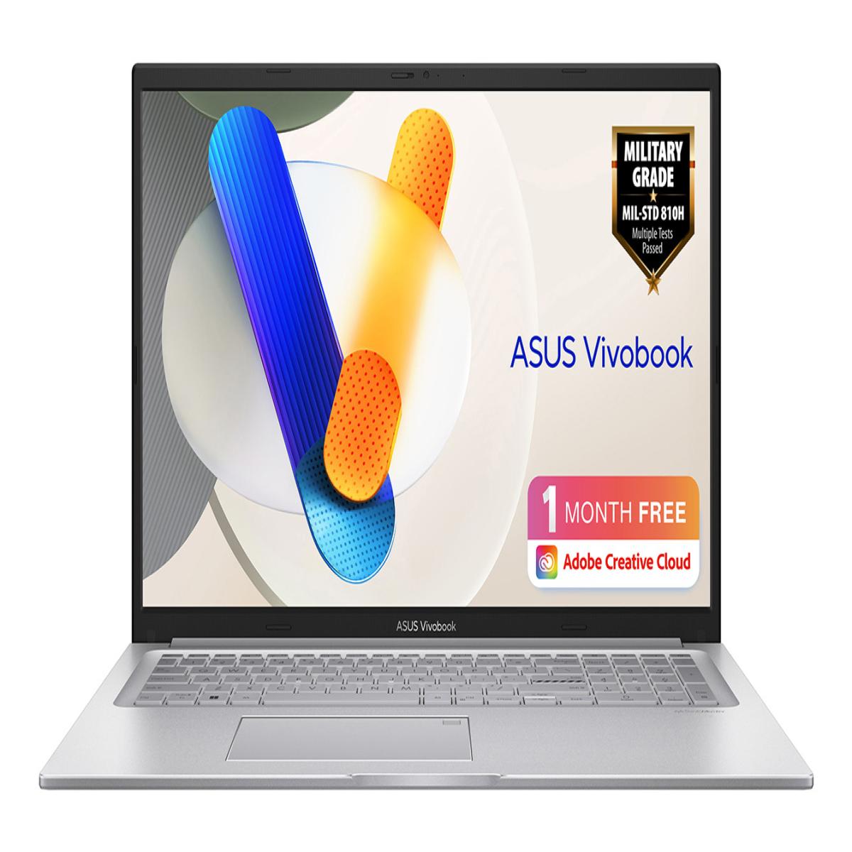 ASUS Vivobook 17 X1704VA-AU1076W Intel Core 3 100U Laptop 43.9 cm (17.3") Full HD 8 GB DDR5-SDRAM 512 GB SSD Wi-Fi 6 (802.11ax) Windows 11 Home Silver