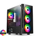 CiT Flash Gaming Matx Case 4x ARGB fans TG Front and Side Panels EPE