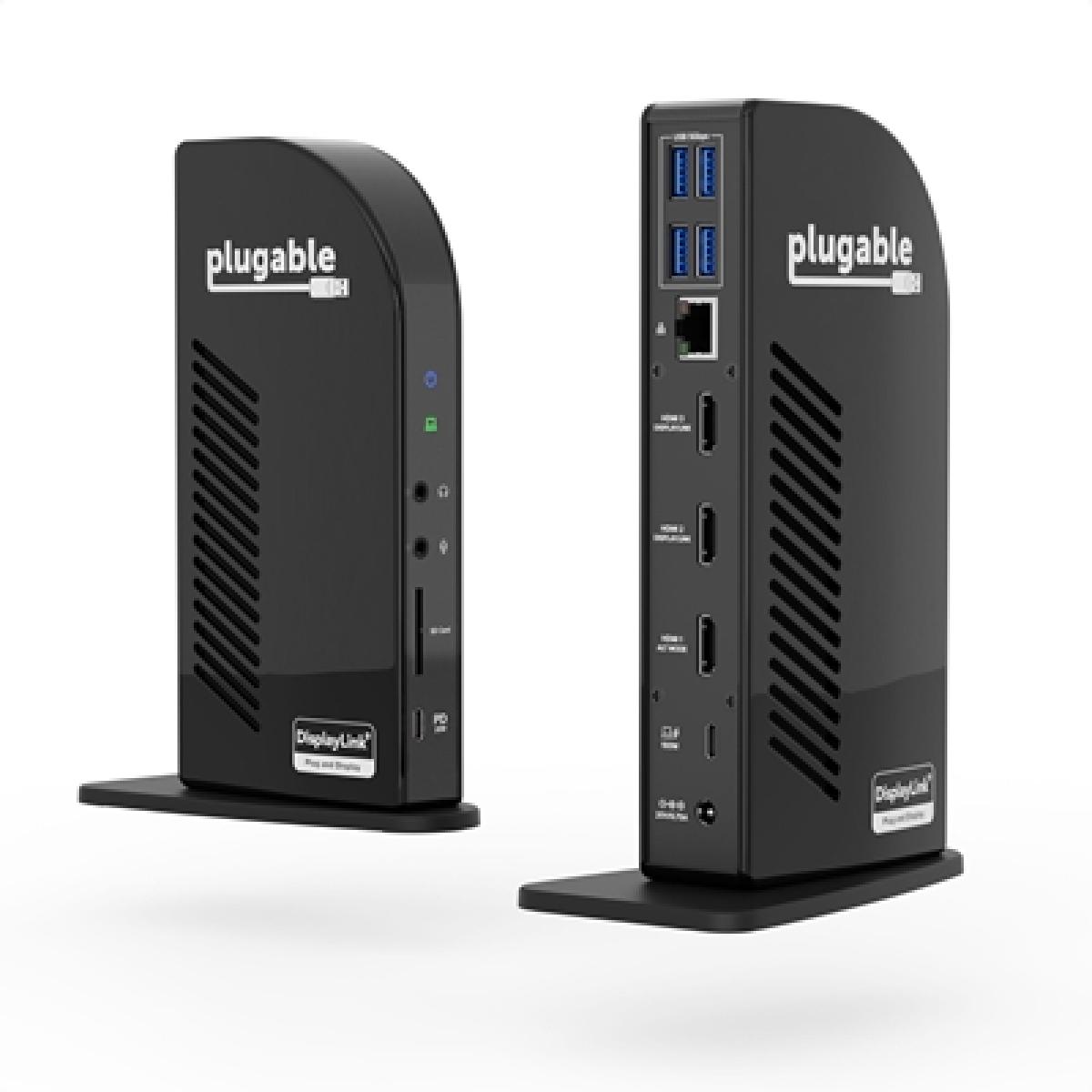 Plugable UD-ULTCDL USB-C Triple Monitor 4K 96W USB-C PD DisplayLink Certified Docking Station