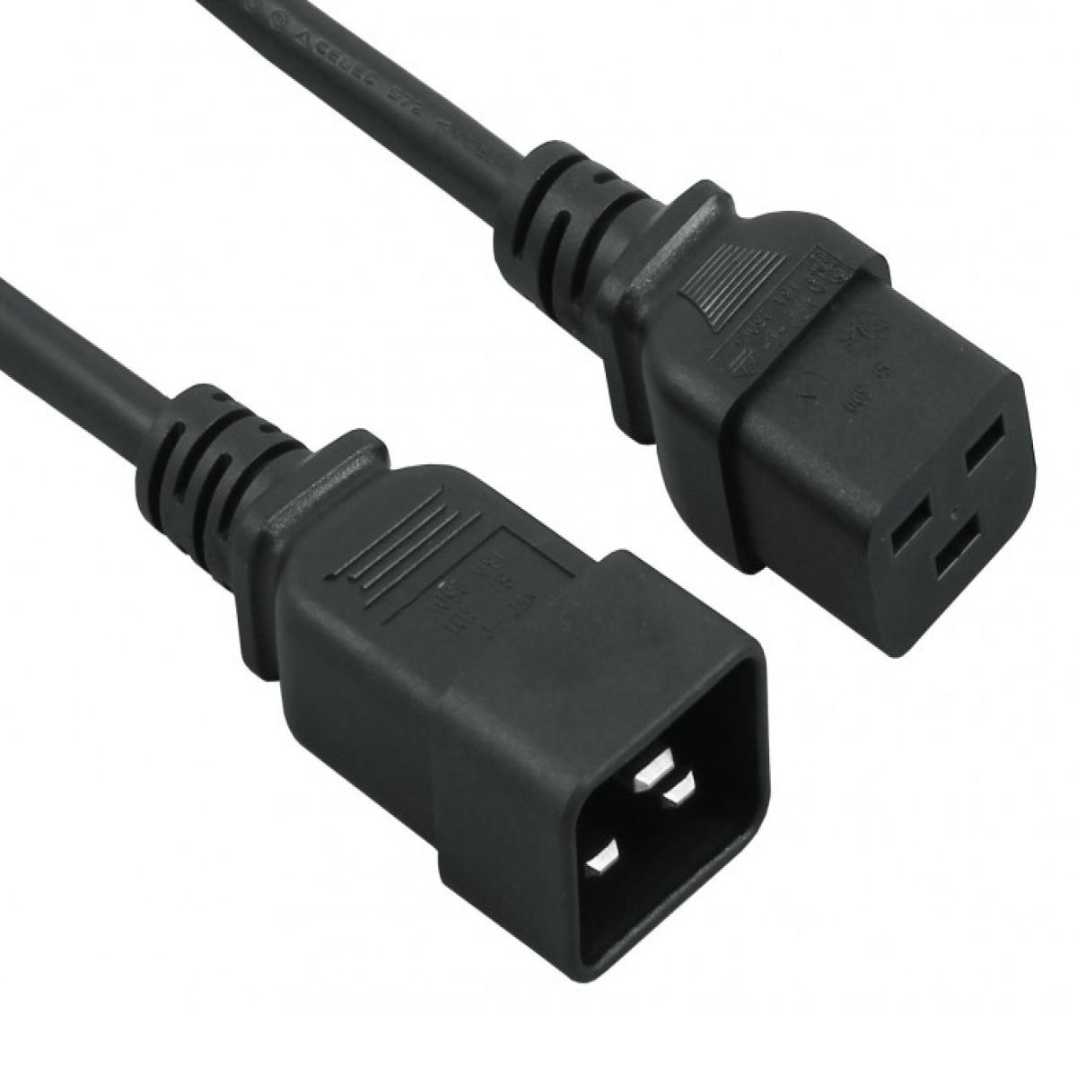 Origin Storage IEC C20 - IEC C19 IEC Lock Black PVC 1.5mm Power Leads