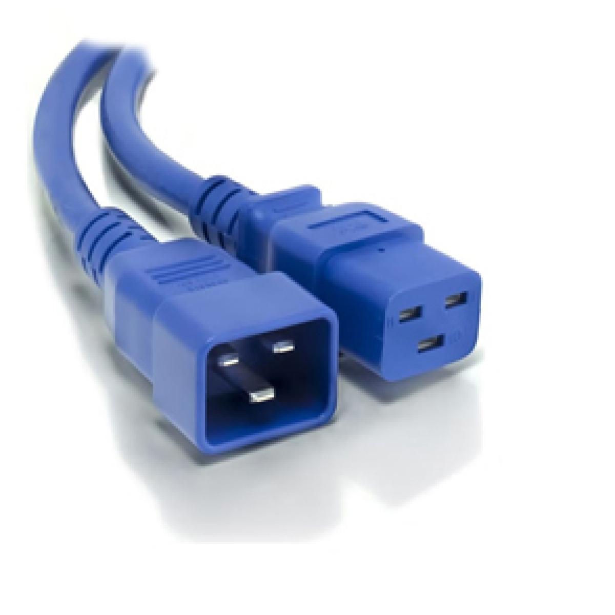 Origin Storage 1m IEC C20 - IEC C19 IEC Lock Blue PVC 1.5mm Power Leads