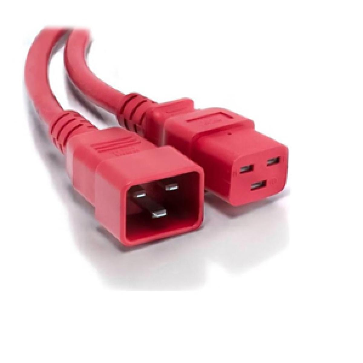 Origin Storage IEC C20 - IEC C19 IEC Lock Red PVC 1.5mm Power Leads