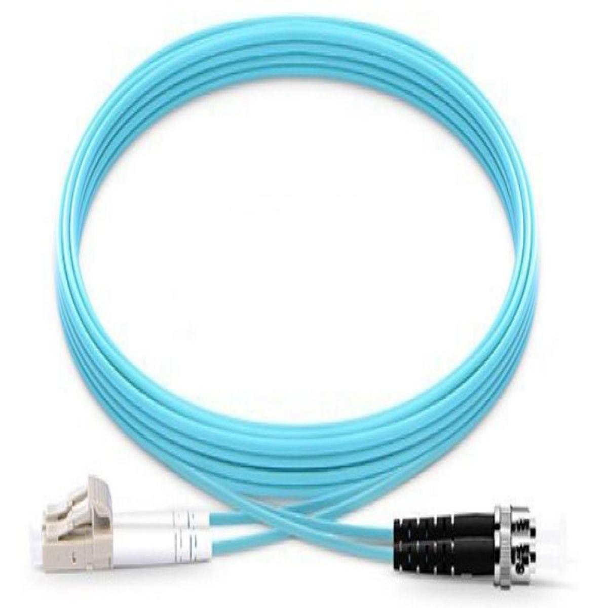 Origin Storage LC-ST OM3 Fibre Optic Cable Multimode Duplex - Aqua 15m