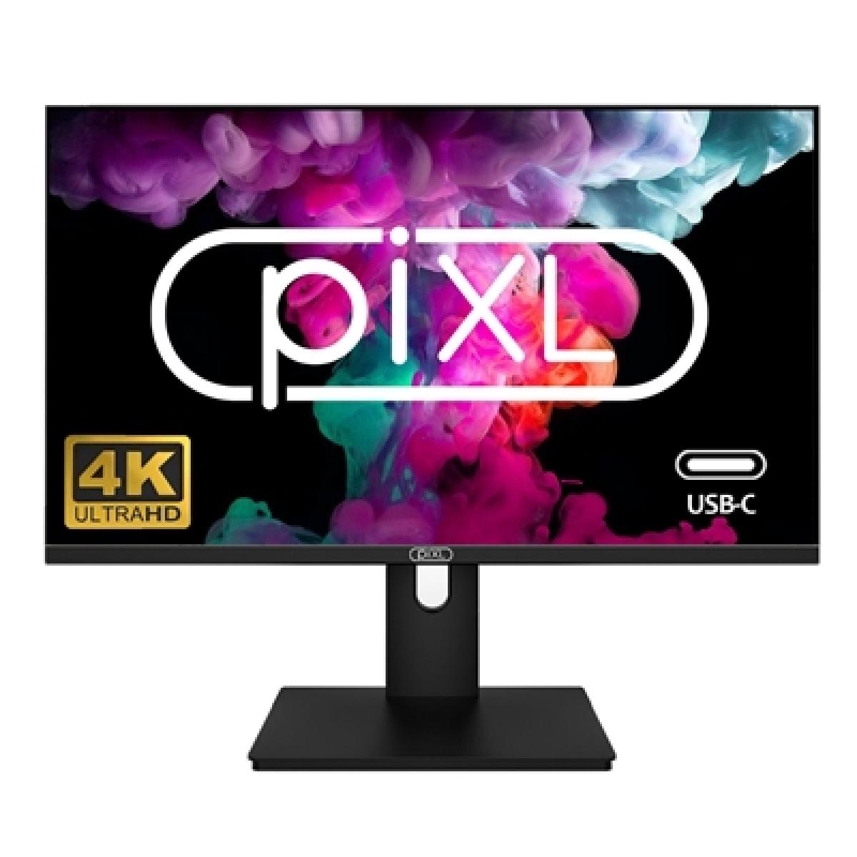 piXL PX27UDH4K 27 Inch 60Hz 4K IPS Monitor with 3840 x 2160 Resolution, 5ms Response Time, 60Hz Refresh Rate, USB-C, USB-B, USB-A, HDMI, Display Port & VESA Mount