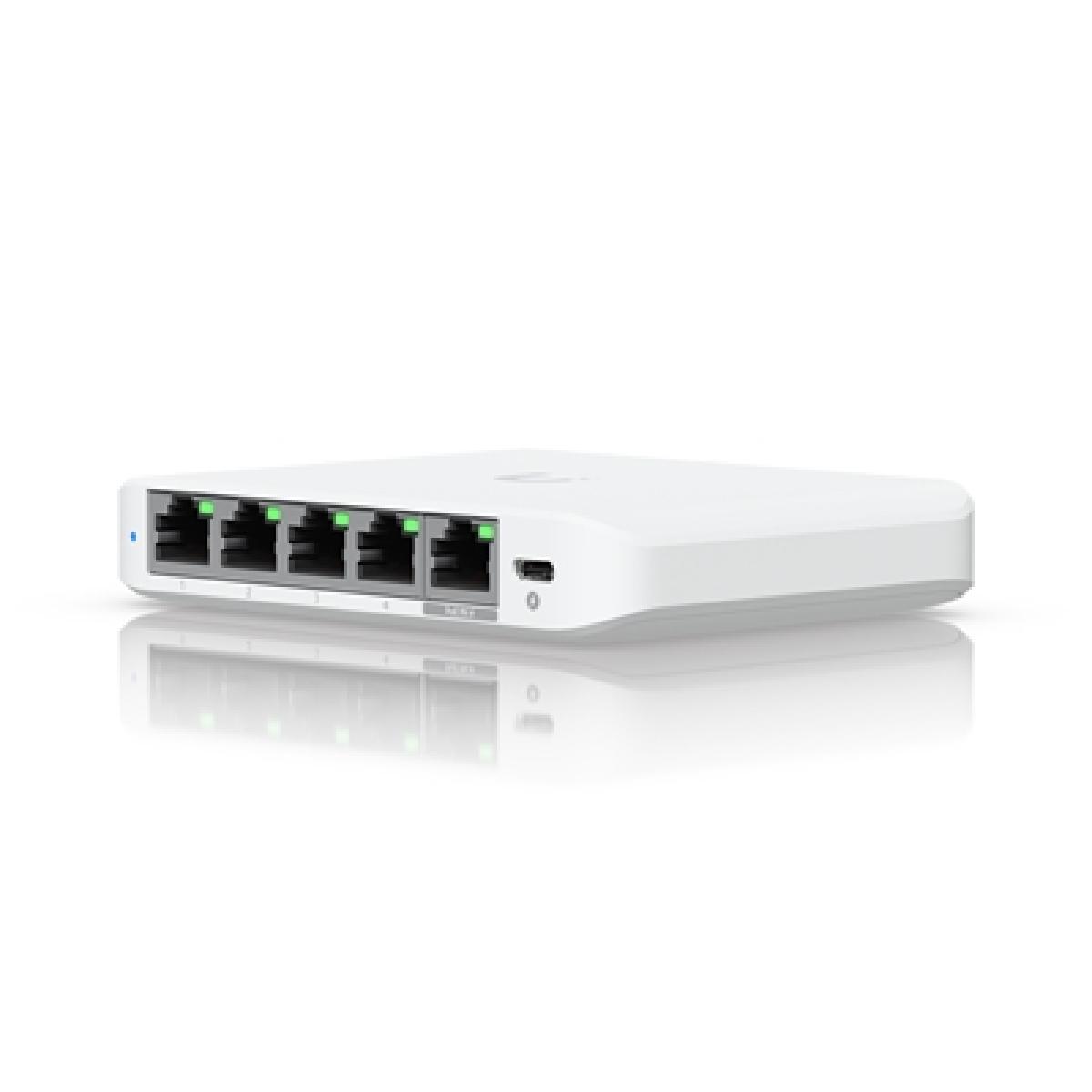 Ubiquiti USW-FLEX-2.5G-5 UniFi Flex 2.5G Ultra Compact 5 Port POE/USB-C Powered Managed Switch