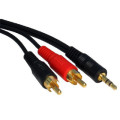 CDL 3m 3.5mm Stereo to 2 RCA Cable
