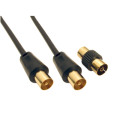 CDL 1.8m AERIAL M-M+ Coupler - BlK