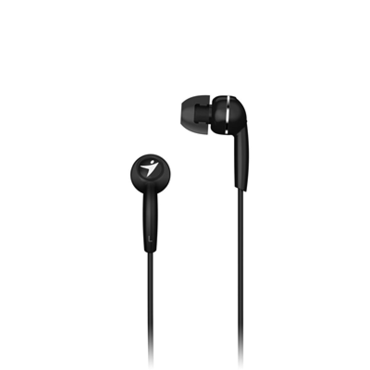 Genius HS-M320 In-Ear Headphones with In-Line Controller and Mic, Black