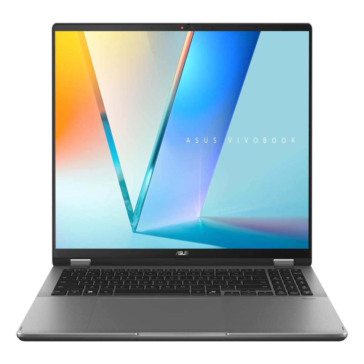 ASUS Vivobook 16 Flip TP3607SH-RJ028W Copilot+ PC Intel Core Ultra 7 256V Hybrid (2-in-1) 40.6 cm (16") Touchscreen 3K 16 GB LPDDR5x-SDRAM 1 TB SSD NVIDIA® GeForce RTX™ 5050 Wi-Fi 7 (802.11be) Windows 11 Home Black, Grey