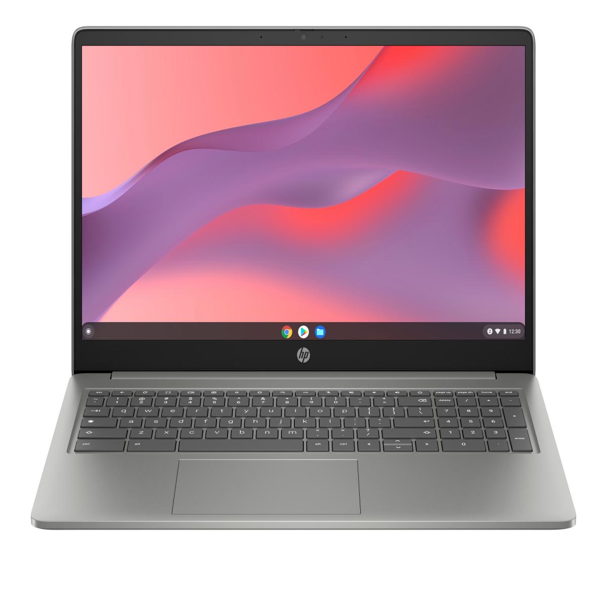 HP Chromebook 15a-nb0006na Intel® N N100 39.6 cm (15.6") HD 4 GB LPDDR5-SDRAM 128 GB UFS Wi-Fi 6 (802.11ax) ChromeOS Silver