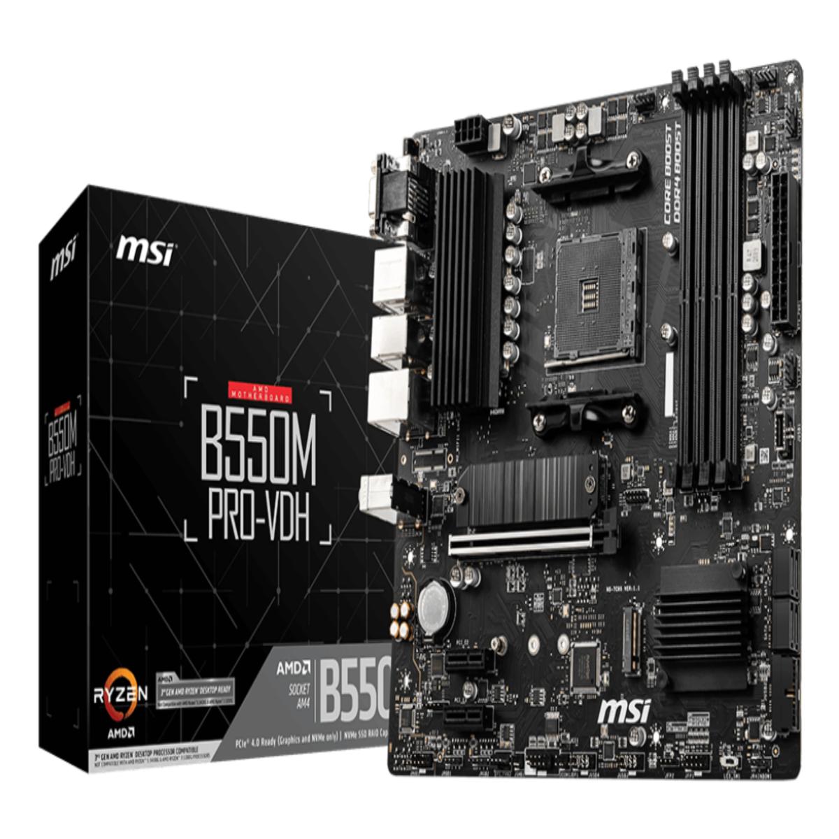 MSI B550M PRO-VDH motherboard AMD B550 Socket AM4 micro ATX
