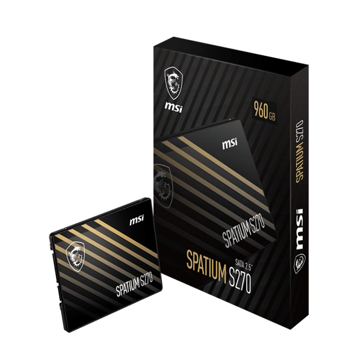 MSI Spatium S270 SATA 2.5 960GB 2.5" Serial ATA III 3D NAND