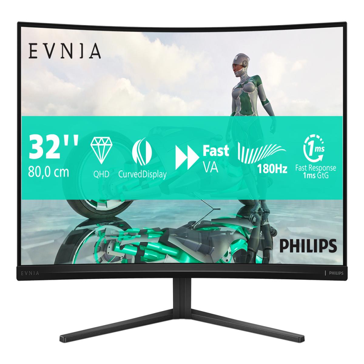 Philips Evnia 32M2C3500L/00 computer monitor 80 cm (31.5") 2560 x 1440 pixels Quad HD LCD Black