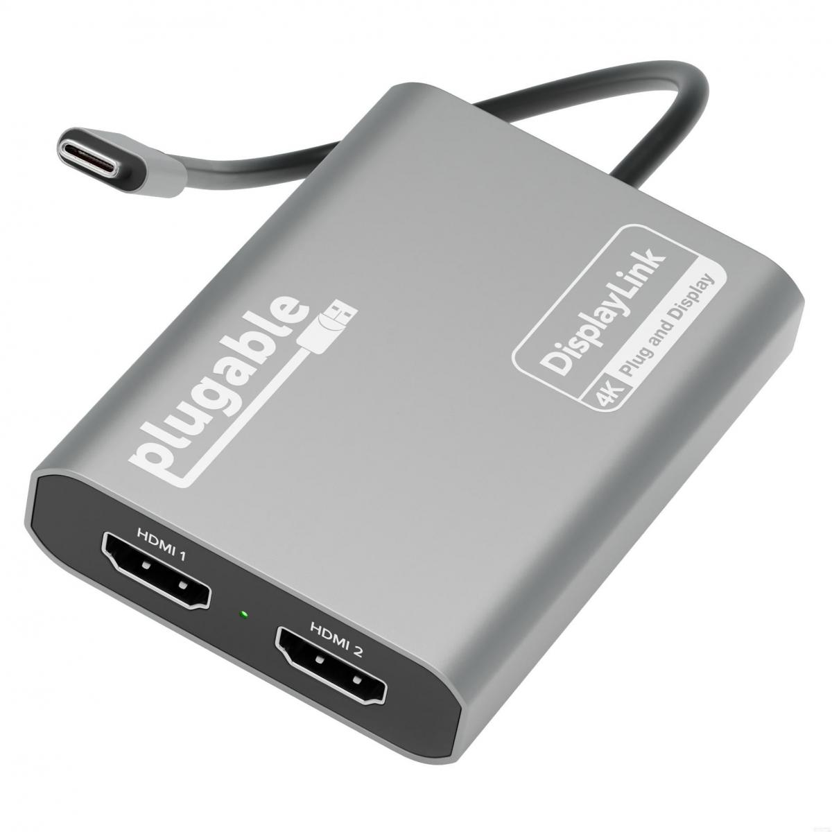 Plugable USB-C Dual 4K HDMI Adapter