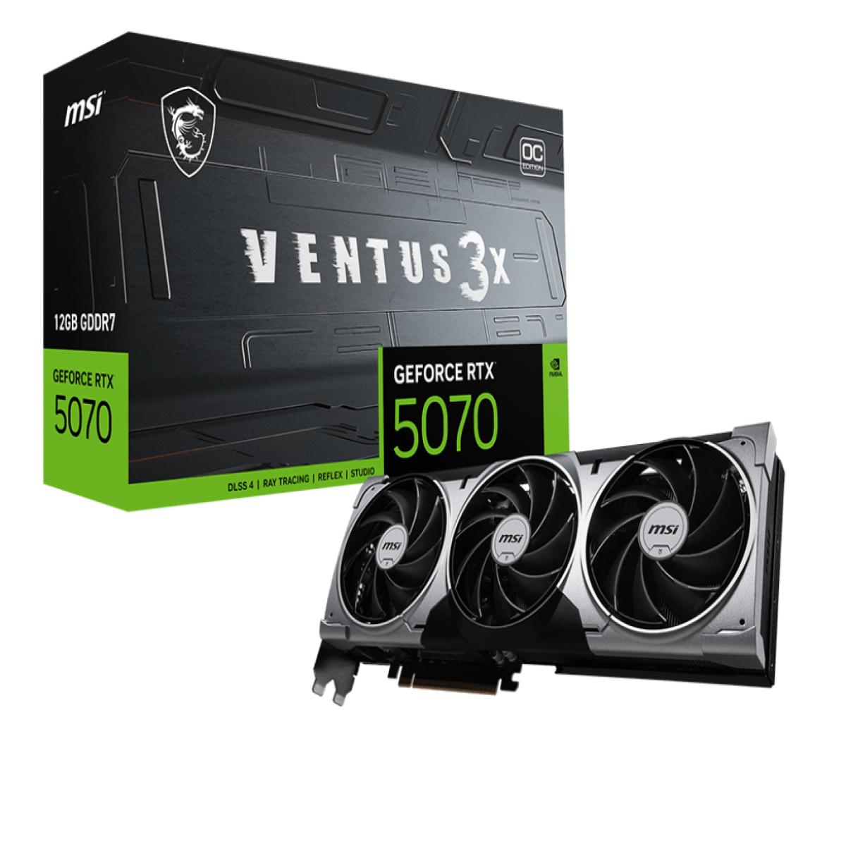 MSI VENTUS GeForce RTX 5070 12G 3X OC NVIDIA 12 GB GDDR7