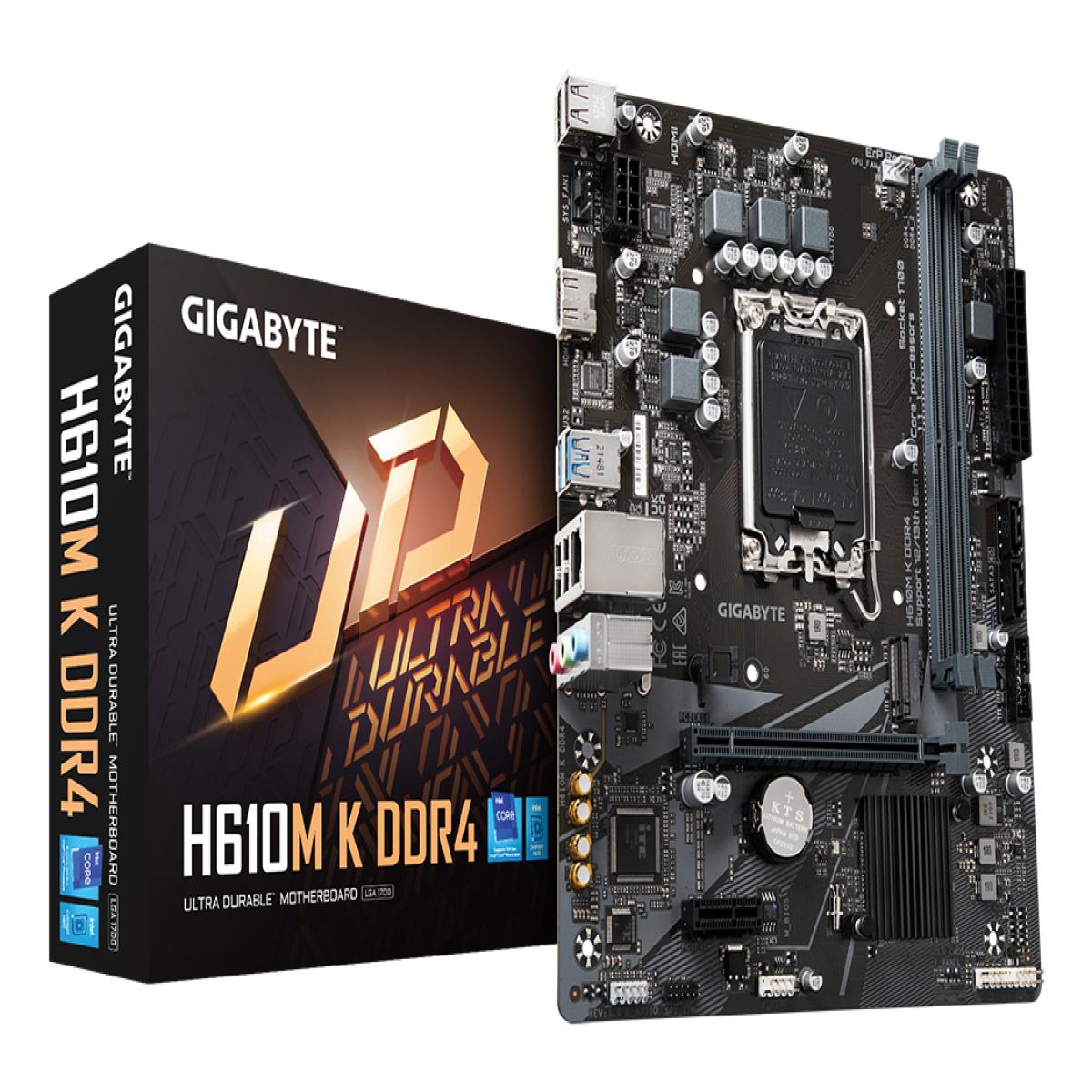GIGABYTE H610M K DDR4 V2 motherboard Intel H610 Express LGA 1700 micro ATX